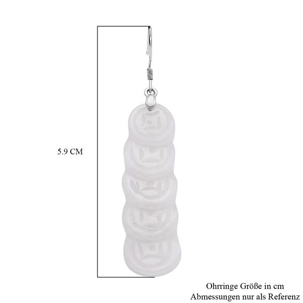 D'Joy wei&szlig;e Jade Ohrringe - 55 ct. image number 5