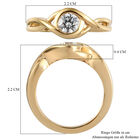 LUSTRO STELLA Feinster Zirkonia Ring 925 Silber vergoldet (Größe 16.00) image number 6