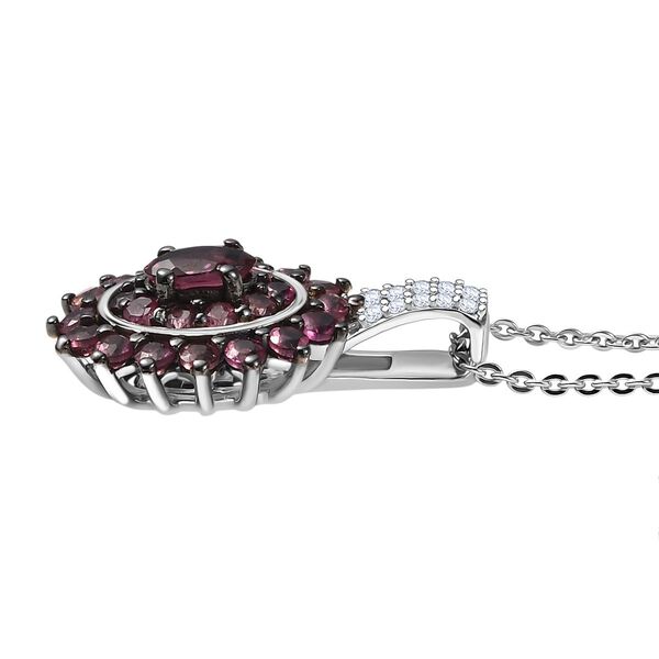 D'Joy AA Rubellit Granat und Zirkon Ring und Anh&auml;nger mit 50cm Kette image number 5