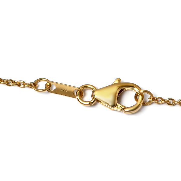 Nat&uuml;rliche Chromdiopsid und florale Zirkon-Halskette in Silber image number 5