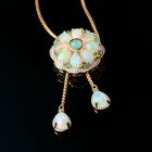 GP Italian Garden Kollektion - äthiopische Welo Opal, Smaragd und Kanchanaburi blaue Saphir-Halskette, 45 cm image number 2