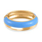 Emaillierter Armreif, Elegantes Design, 19 cm, ca. 64g, blau