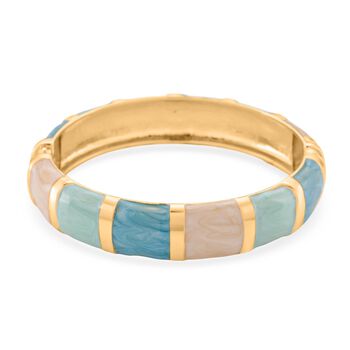 Emaillierter Armreif, Legierung, goldfarbener Beschichtung, ca. 18 cm