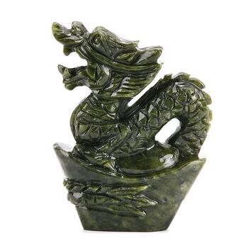 Handgefertigte Drachen-figur aus Serpentin
