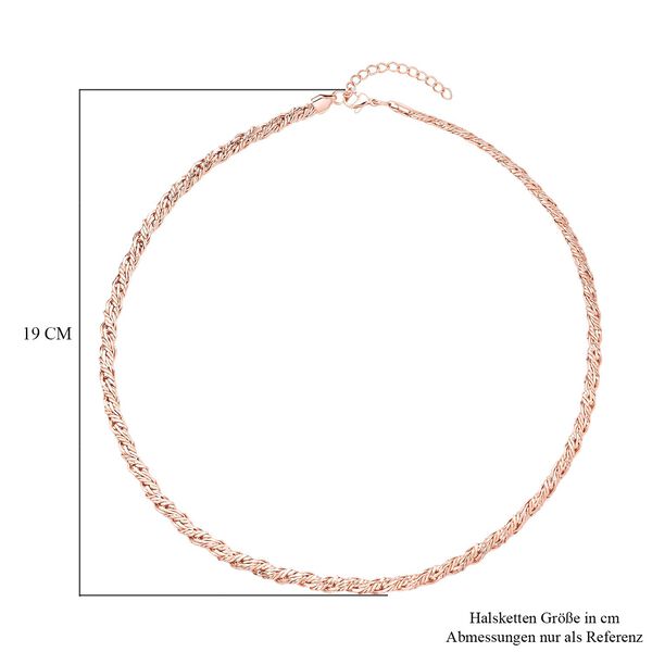 Ros&eacute;farbene Halskette, ca. 56 cm, Edelstahl ca. 31,20g image number 4