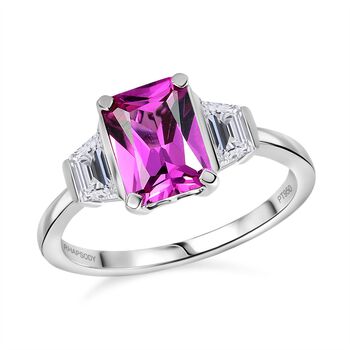 LUXURIANT AAA Labor Rosa Saphir und Labor Diamant Ring in 585 Gold - 2,26 ct.