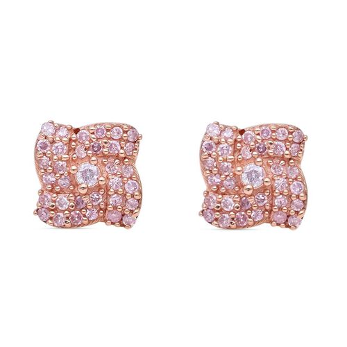 Natürliche, rosa Diamant-Ohrstecker - 0,20 ct. image number 0