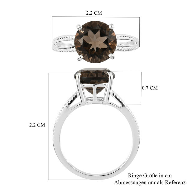 Rauchquarz Solit&auml;r Ring 925 Silber  ca. 2,74 ct image number 7