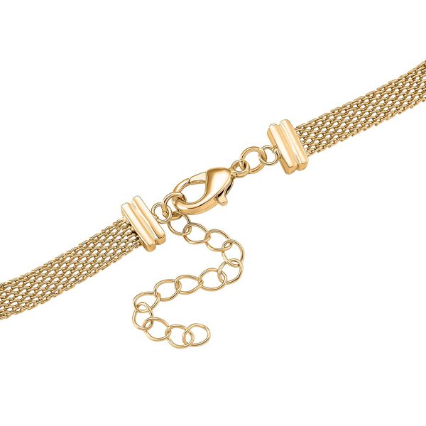 Wei&szlig;e Zirkonia 50+5cm Halskette in Goldton image number 4