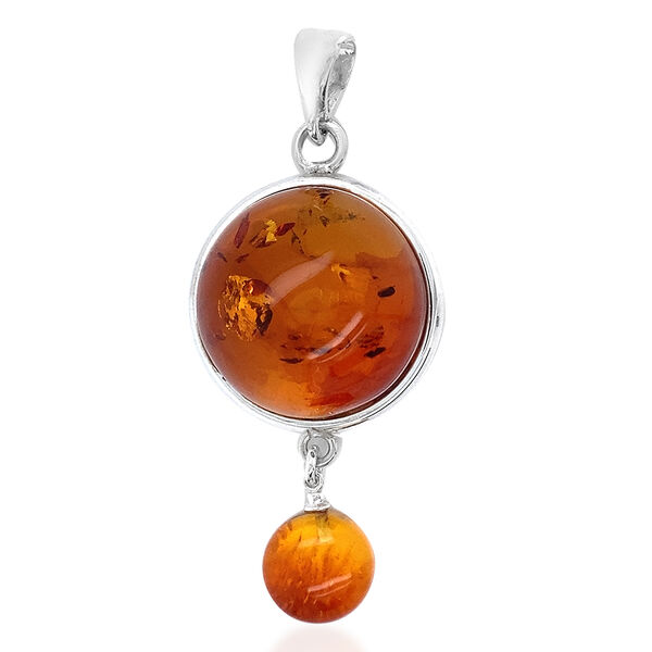 Baltischer Bernstein-Anh&auml;nger, 925 Silber image number 0