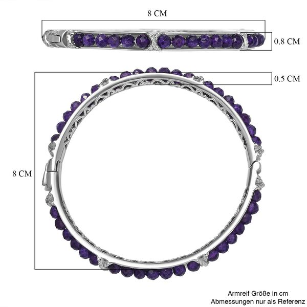 Afrikanischer Amethyst-Armreif, 19 cm - 22,86 ct. image number 6