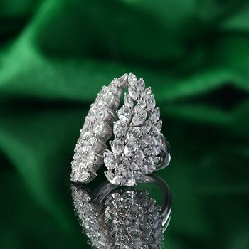 GP Amore Kollektion - Wei&szlig;er Zirkon und blauer Saphir Ring - 7,44 ct.