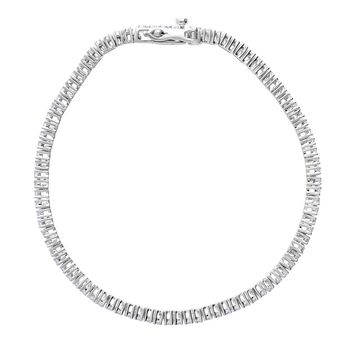 LUXURIANT SGL zertifiziertes VS-EF Labor Diamant Armband in 585 Wei&szlig;gold, 19 cm - 5 ct.