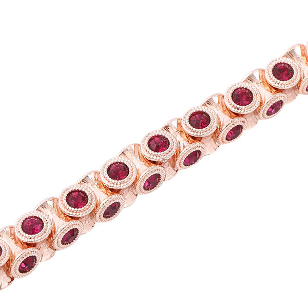 Fuchsia Kristall Armband ca. 19+5 cm roséfarben image number 4