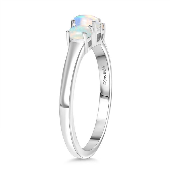 D'Joy AA Natürlicher, äthiopischer Welo Opal Ring 925 Silber platiniert (Größe 18.00) (10-15 Werktage Lieferzeit) ca. 0.40 ct image number 4