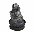 Wasserbrunnen - Buddha mit Glaskugel und Licht image number 2
