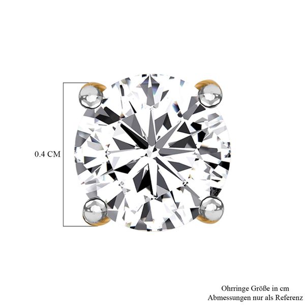 IGI-zertifizierte SI GH Diamant-Ohrringe in 585 Gelbgold - 0,50 ct. image number 5