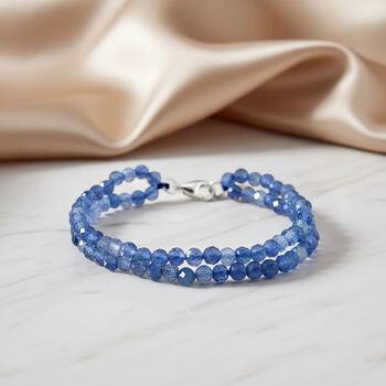 D'Joy Santamaria Aquamarin Armband ca. Flexibles cm 925 Silber rhodiniert ca. 30,00 ct.
