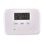 6-Fach Pillendose mit Timer, 9.5x6.5x2cm, Weiß