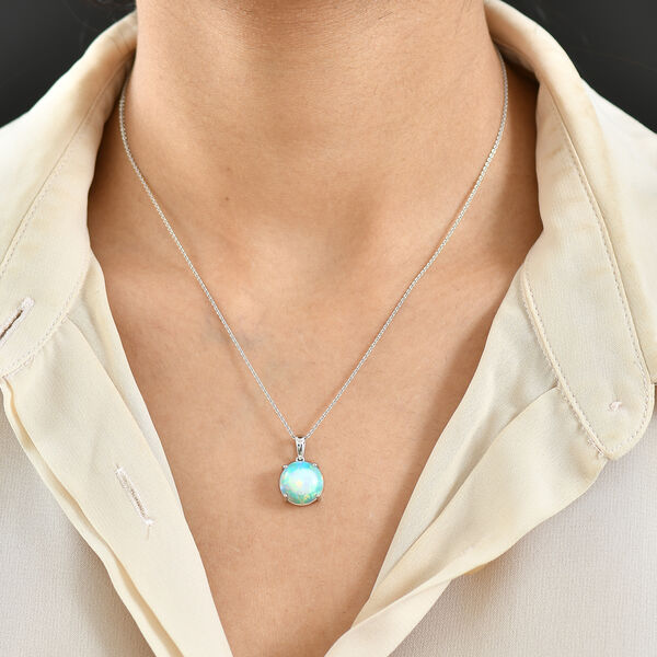 RHAPSODY AAAA natürlicher, äthiopischer Welo Opal Anhänger in 950 Platin - 5,19 ct. image number 3