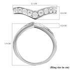 Wishbone Diamond Ring, 925 Silber platiniert image number 6