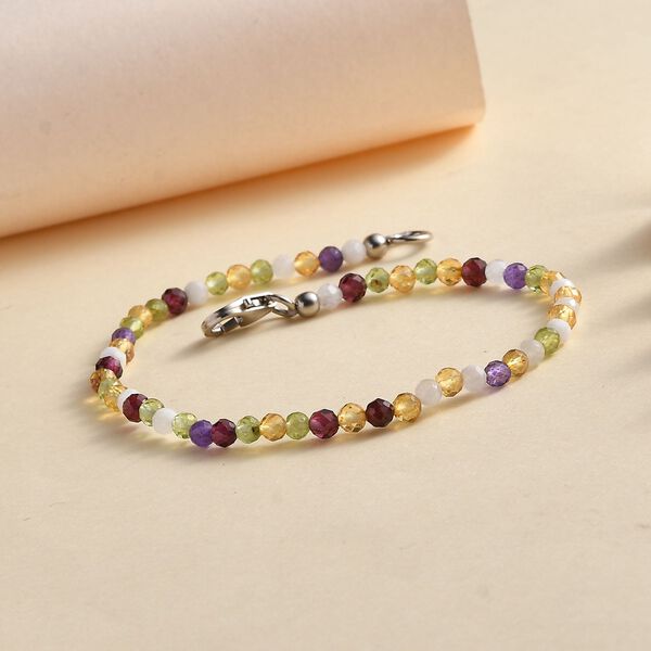 Mehrfarbiges Edelstein-Armband,  19 cm - 10,50 ct. image number 2