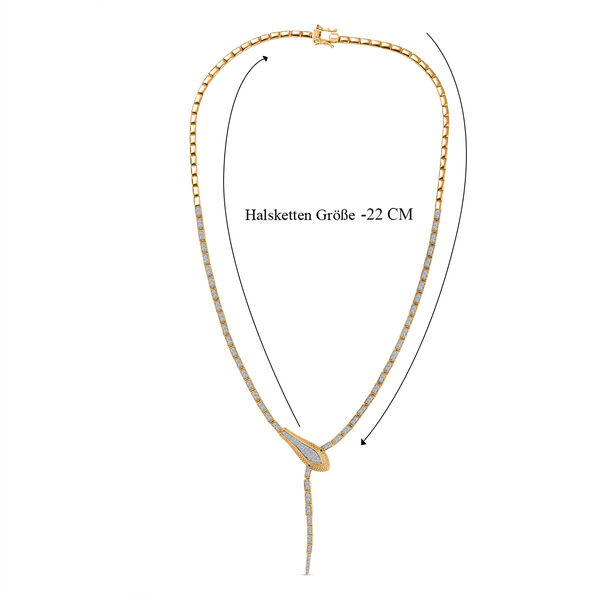 LUXURIANT DIAMANT - Lab Grown Diamant SI-GH Halskette ca. 45 cm 925 Silber 750 Gelbgold Vermeil ca. 1,93 ct. image number 6