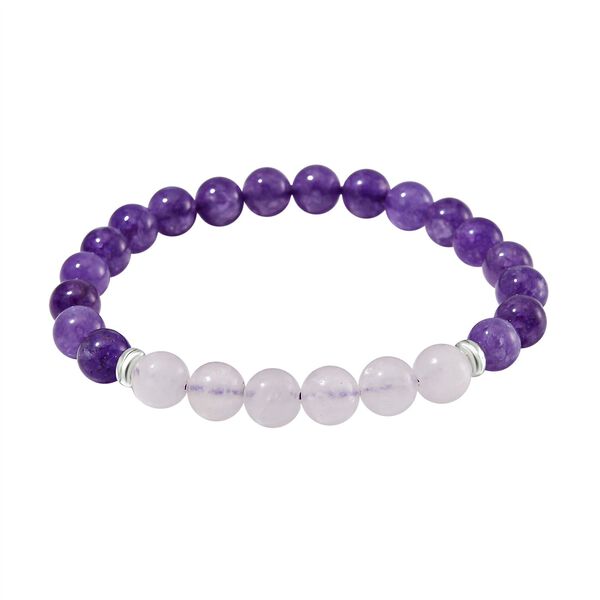 3er-Set- Lila Quarzit und weiße Kristall Quarz-Armbänder - 231 ct. image number 7