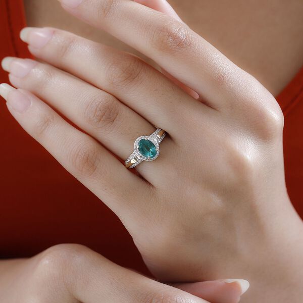 AAA Kagem sambischer Smaragd und Diamant-Ring in 585 Gelbgold - 1,38 ct. image number 3