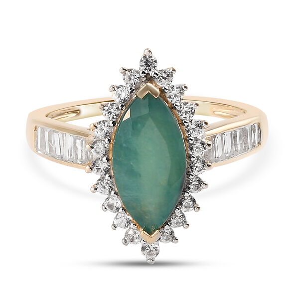 AAA Grandidierit und Zirkon-Ring, 375 Gold  ca. 2,68 ct image number 0