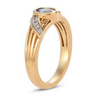 Tansanit und Zirkon Ring 925 Silber vergoldet  ca. 0,51 ct image number 4