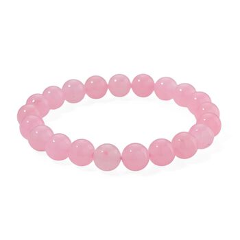 Rosa Morganit Farbiger Quarzit Armband, flexibel (ca. 18 - 19 cm), ca. 150.00 ct