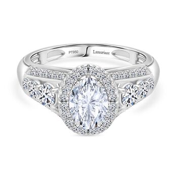 LUXURIANT SGL zertifizierter VS-GH Labor Diamant Ring in 950 Platin - 2 ct.