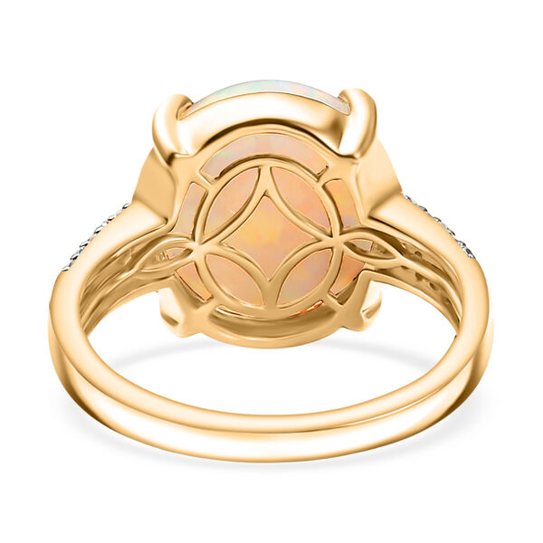 LUXURIANT DIAMOND- AAA Nat&uuml;rlicher, &auml;thiopischer Welo Opal und Labor Diamant Ring in 375 Gold - 3,82 ct. image number 5