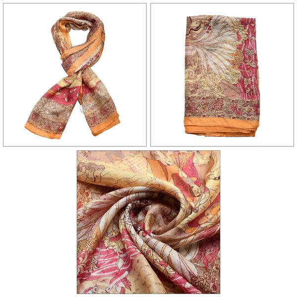 Seiden Schal, orange image number 6