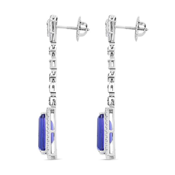 Chairman's Vault Collection - zertifiziert und geprüft RHAPSODY AAAA Tansanit und VS-EF Diamant Ohrringe in 950 Platin - 16,06 ct. image number 4