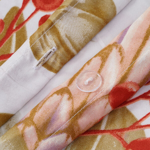 3er-Set: Bettbezug und 2mal Kissenbez&uuml;ge, Blattmuster und Blumenmuster image number 3