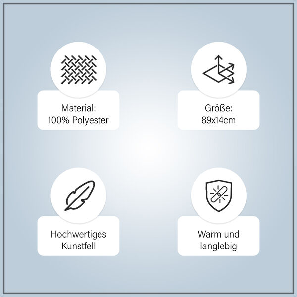 Damen Winterschal aus Kunstfell, Tiger-Streifenmuster image number 5