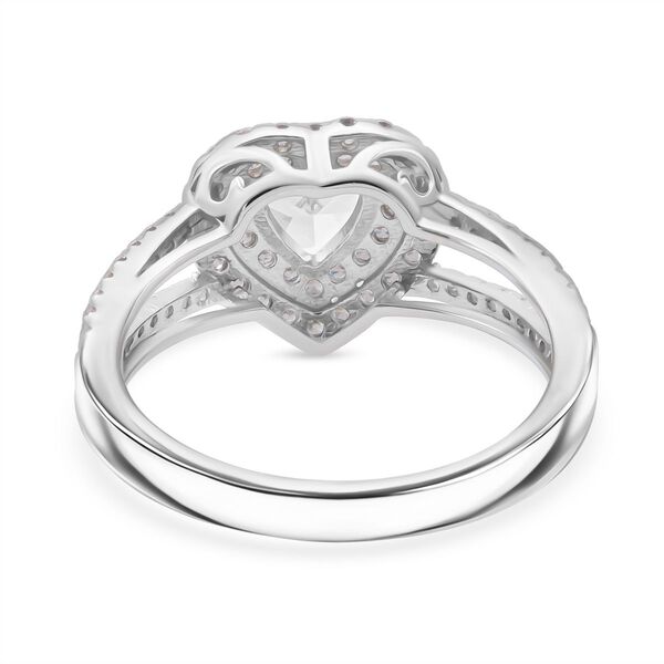 Lustro Stella weißer Zirkonia Herz Ring image number 5