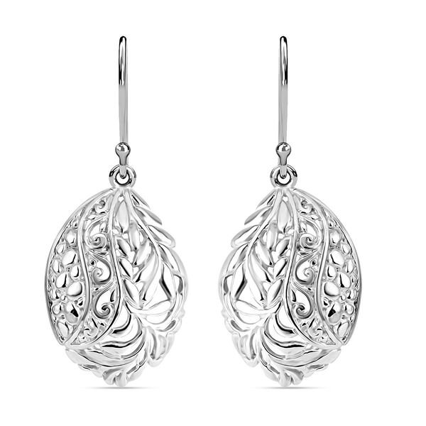 Royal Bali Kollektion -Ohrringe mit Blatt-Motif in 925 Silber