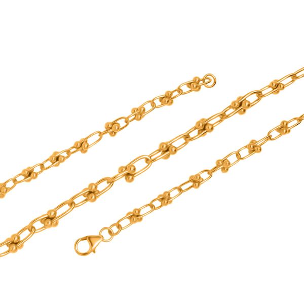 Halskette mit abgestuften Gliedern, 925 Silber vergoldet image number 3