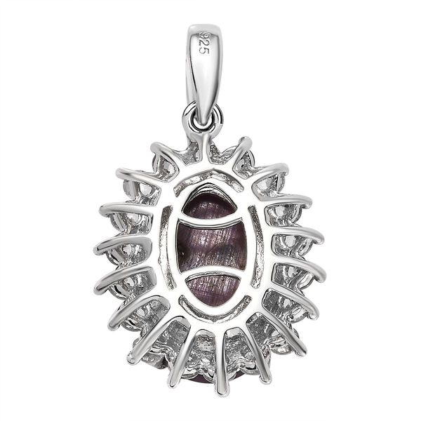Sternrubin und Zirkon Halo Anhänger - 12,67 ct. image number 5