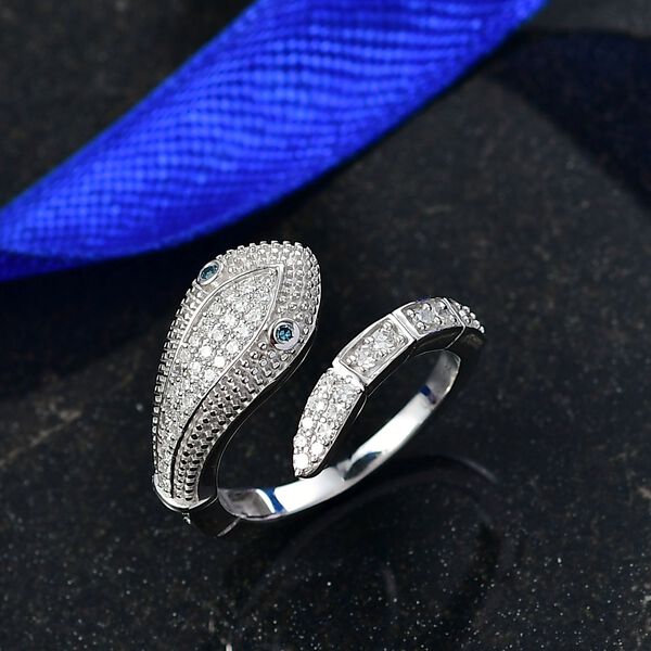 LUXURIANT SI-GH Labor Diamant Ring, rhodiniert 925 Silber - 0,50 ct. image number 1