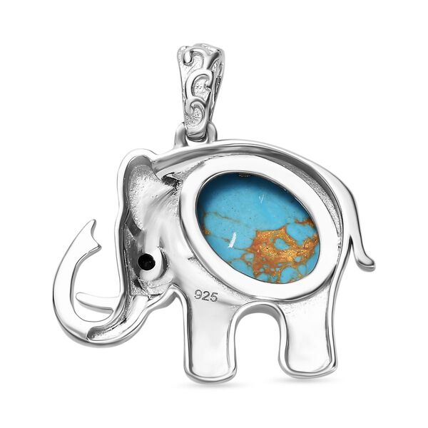 AAA blauer Mojave Türkis und schwarzer Spinell-Anhänger - 5,53 ct. image number 5