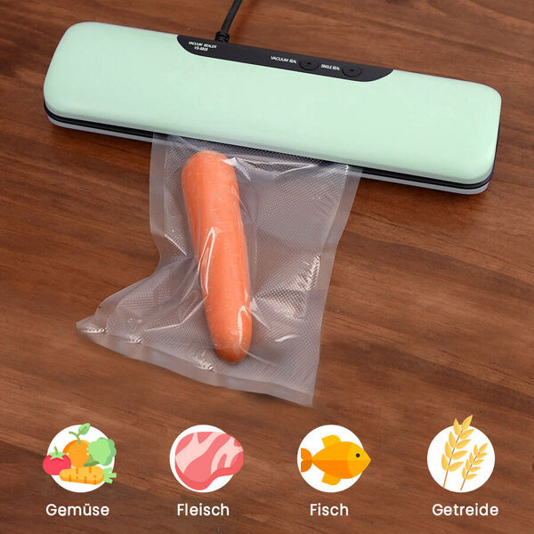 HOMESMART Vakuumverpackungsmaschine, inklusive 20 Beutel, Abmessung 37,5x18,5x8,5 cm, Grün image number 2