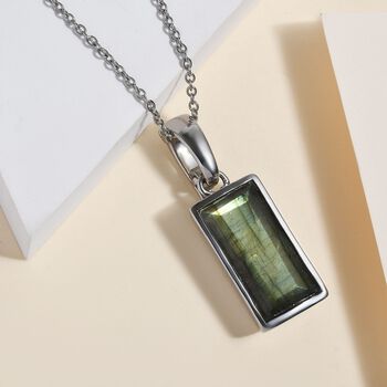 Labradorit Schmuckset  Edelstahl ca. 11,71 ct.