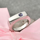 Tansanit Herren Ring 925 Silber Platin-Überzug image number 1