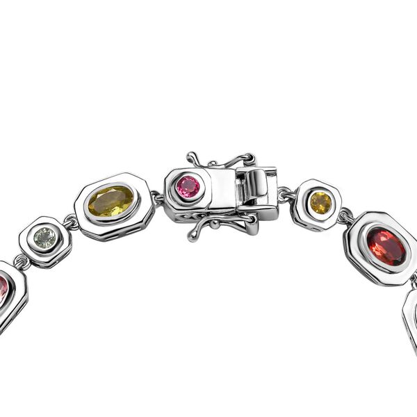 Mehrfarbig-Turmalin Armband ca. 20 cm 925 Silber rhodiniert ca. 5,18 ct. image number 4