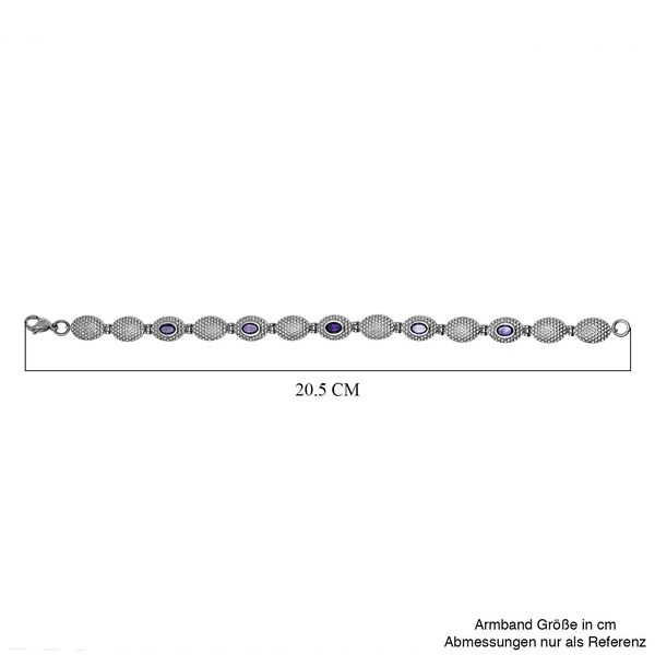 Afrikanisches Amethyst Armband, ca. 20 cm, Edelstahl ca. 2,15 ct image number 5
