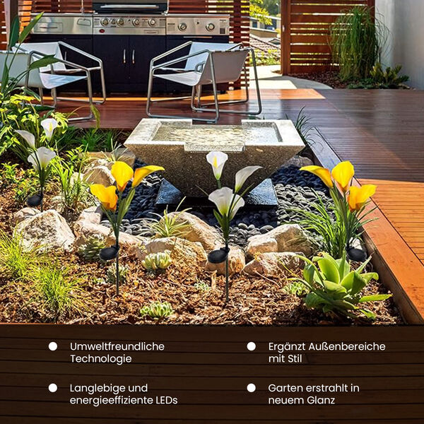 Calla Lily: Solarbetriebene Blume mit LEDs image number 2